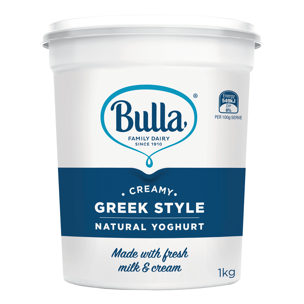 Bulla Greek Style Natural Yoghurt 1Kg Bulla Foodservice