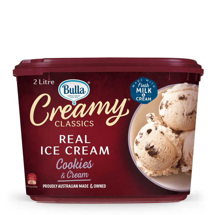 Bulla Creamy Classics Ice Cream Cookies & Cream 2L Bulla Foodservice