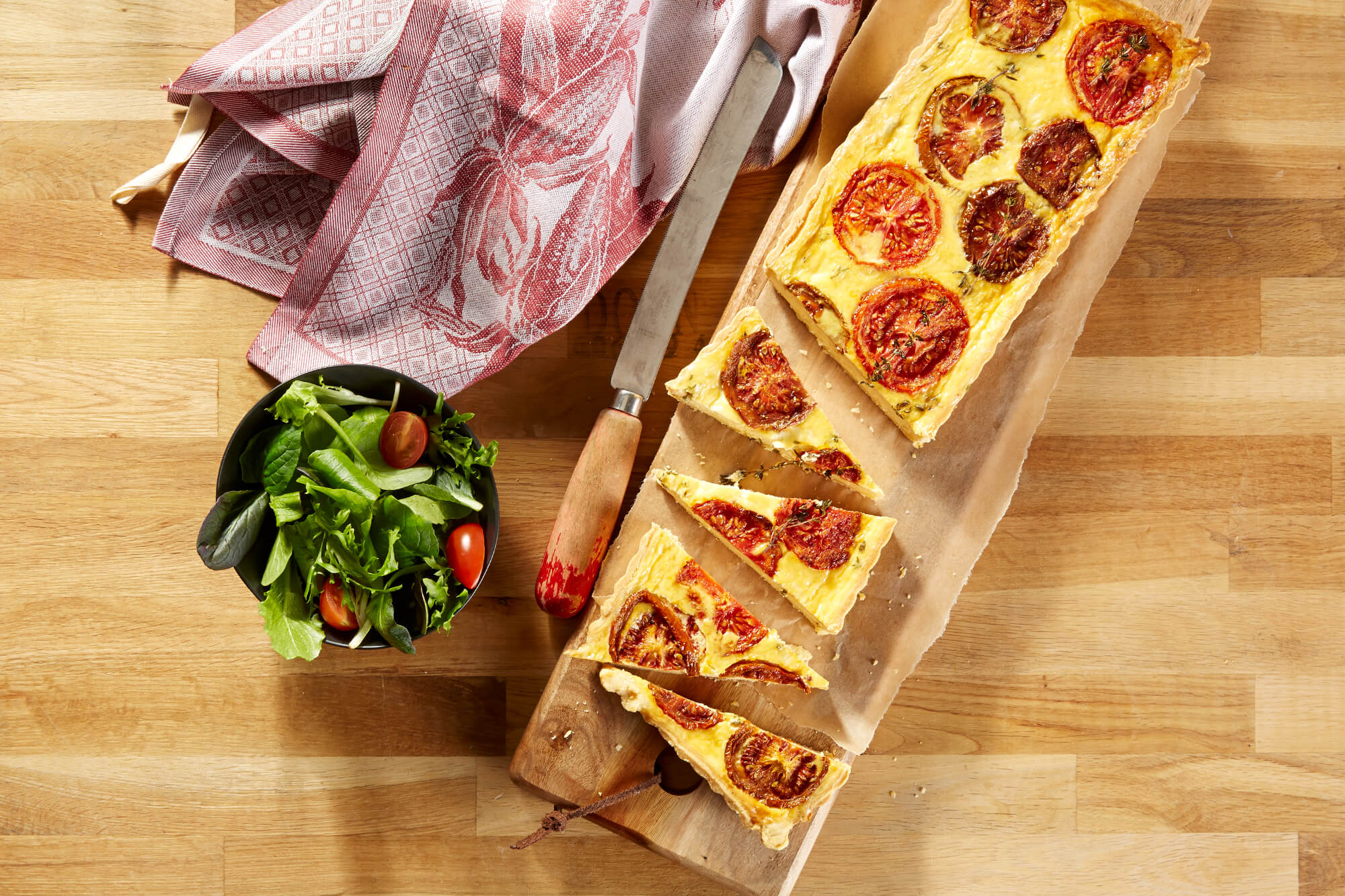 Sour cream, cottage cheese & heirloom tomato tart | Bulla Foodservice