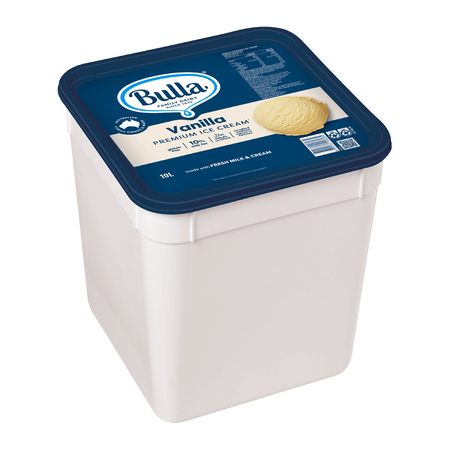 Bulla Ice Cream Vanilla 10L Bulla Foodservice